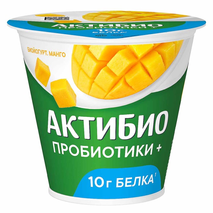 Биойогурт Актибио натуральный манго 3% 220гр пэт