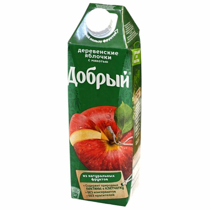 Нектар Добрый деревенские яблочки с мякотью 1л т/п