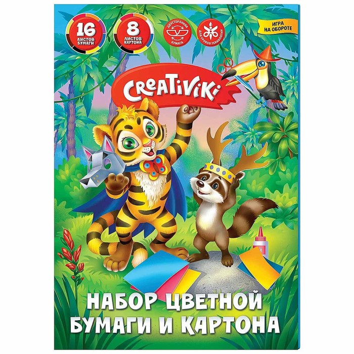 Набор картона+бумага Creativici А4 8Л 8ЦВ 16Л 8ЦВ