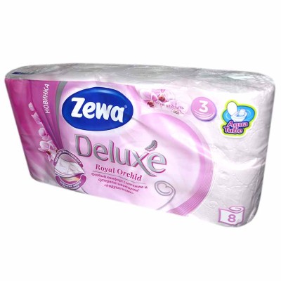 Бумага туалетная Zewa Deluxe Orchid 3сл 8рул м/у