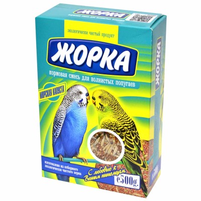 Смесь кормовая Жорка для волнистых попугаев с морской капустой 500гр к/у