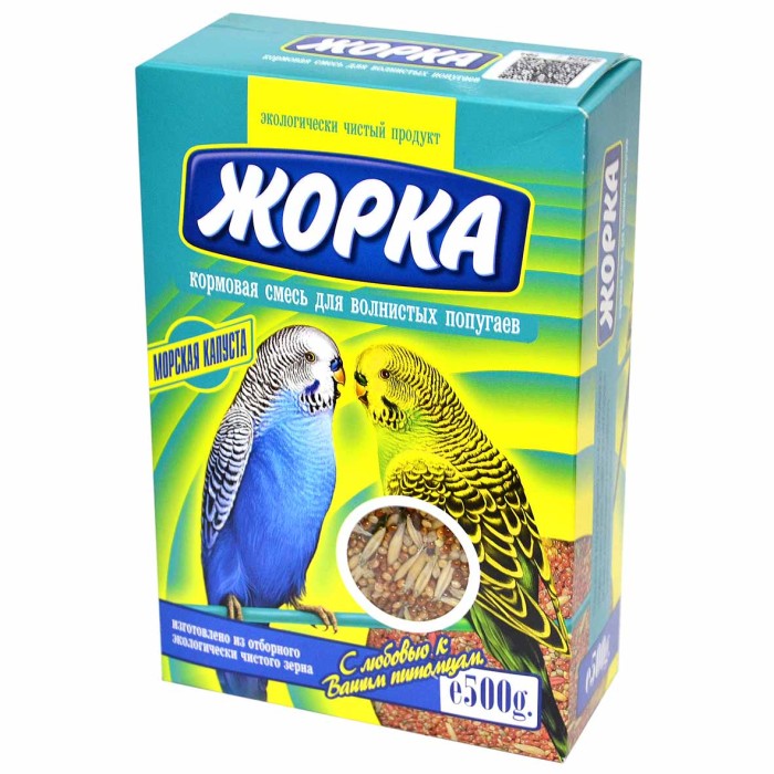 Смесь кормовая Жорка для волнистых попугаев с морской капустой 500гр к/у