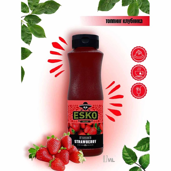 Топпинг Esko Клубника 0,7л ст/б
