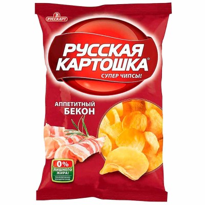Чипсы Русская картошка вкус бекона 150гр м/у