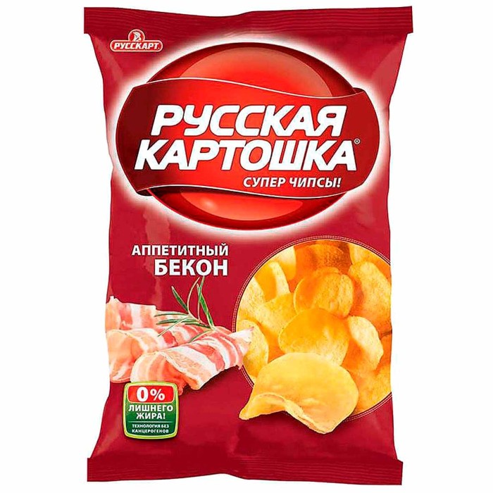 Чипсы Русская картошка вкус бекона 150гр м/у