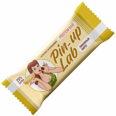 Батончик Pin Up Lab Лимонный пирог глазированный 40гр м/у