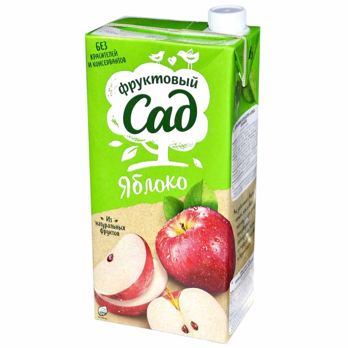 Нектар Фруктовый сад яблочный освет для детского питания 1,93л т/п