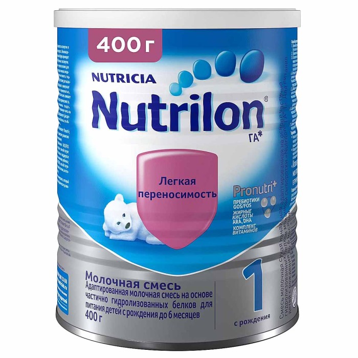 Смесь Nutrilon 1 молочная гипоалергенный с рождения 400гр ж/б