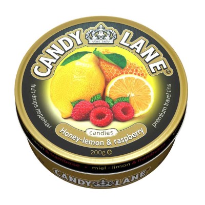 Леденцы Candy Lane мед-лимон и малина 200гр ж/б