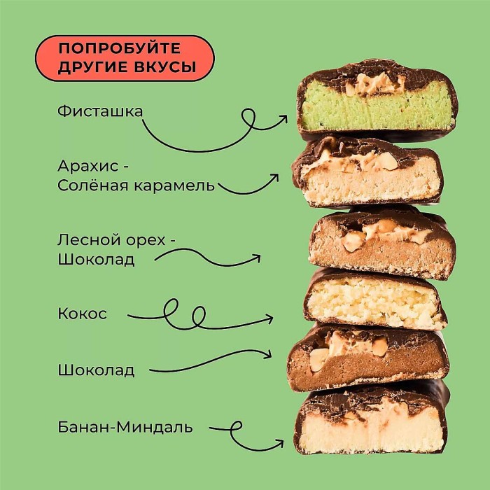 Батончик Bite Фисташка протеиновый 50гр