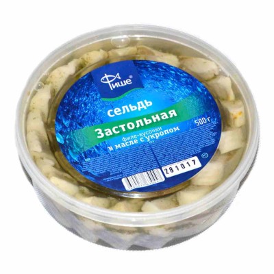 Сельдь Фише Застольная в масле с укропом 500гр пэт