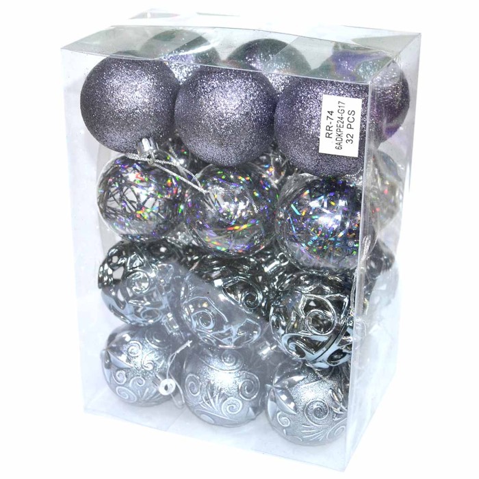 Набор украшений елочных Шар 24шт артRR-74/41 №7/8