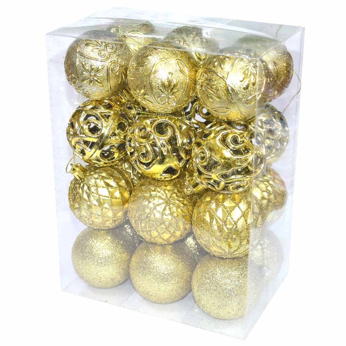 Набор украшений елочных Шар 24шт артRR-74/41 №7/8