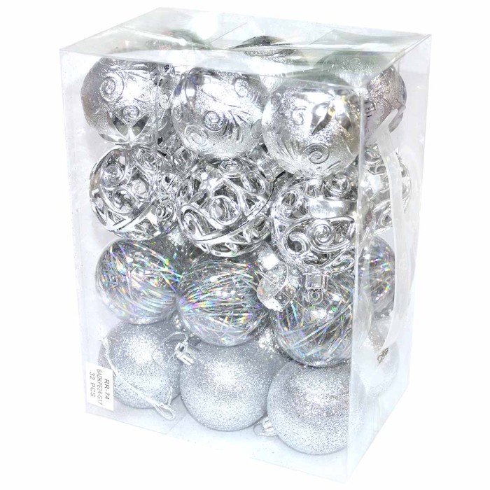 Набор украшений елочных Шар 24шт артRR-74/41 №7/8