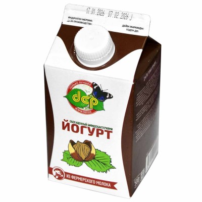 Йогурт питьевой ДЕП Лесной орех 2,5% 500гр т/п