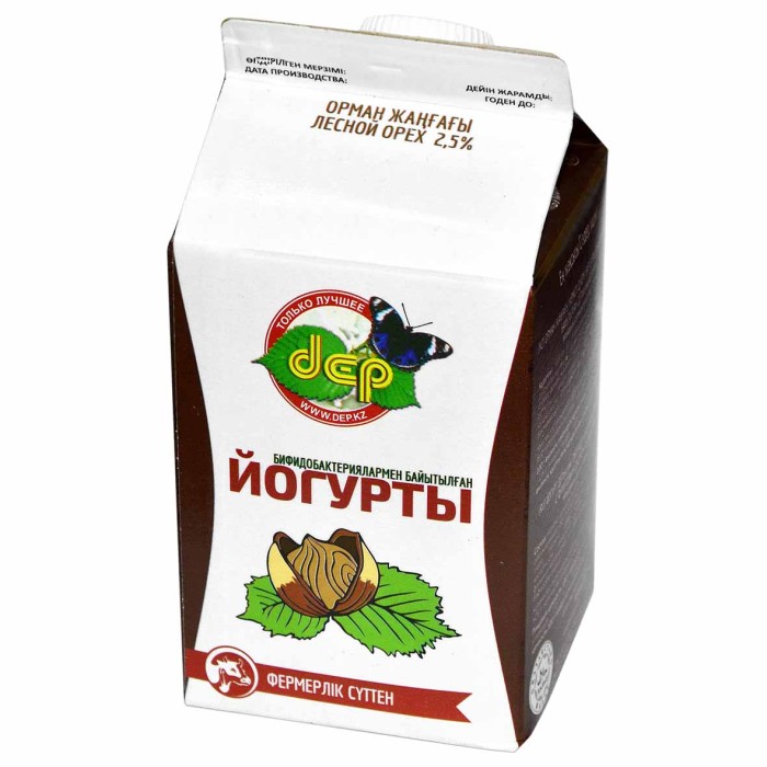 Йогурт питьевой ДЕП Лесной орех 2,5% 500гр т/п