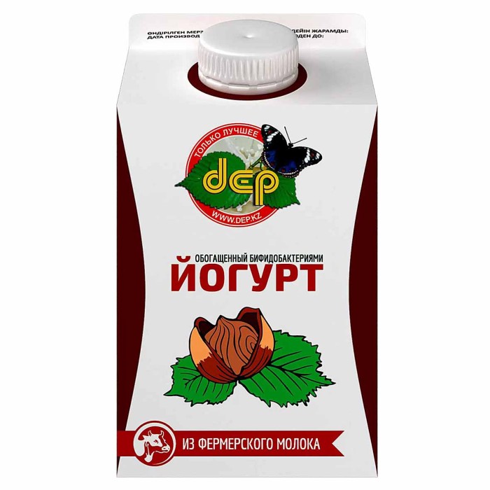 Йогурт питьевой ДЕП Лесной орех 2,5% 500гр т/п