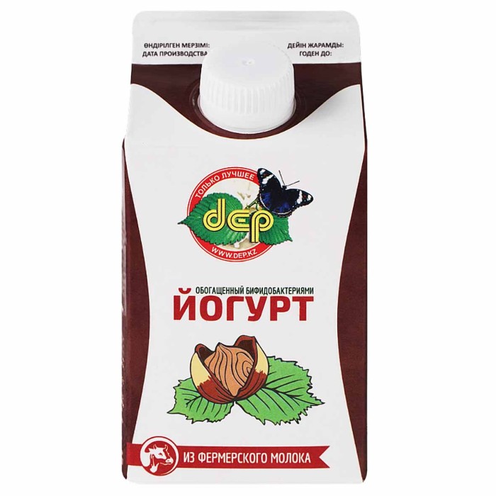 Йогурт питьевой ДЕП Лесной орех 2,5% 500гр т/п