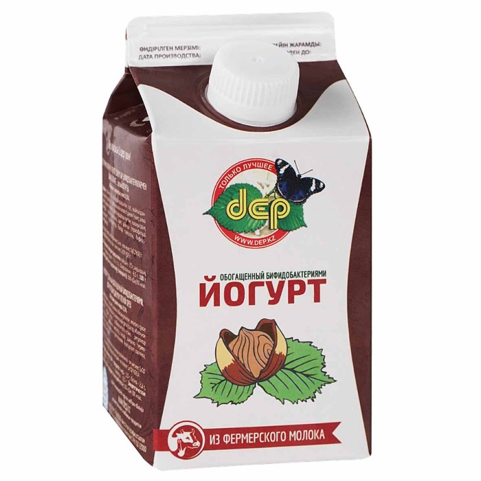 Йогурт питьевой ДЕП Лесной орех 2,5% 500гр т/п