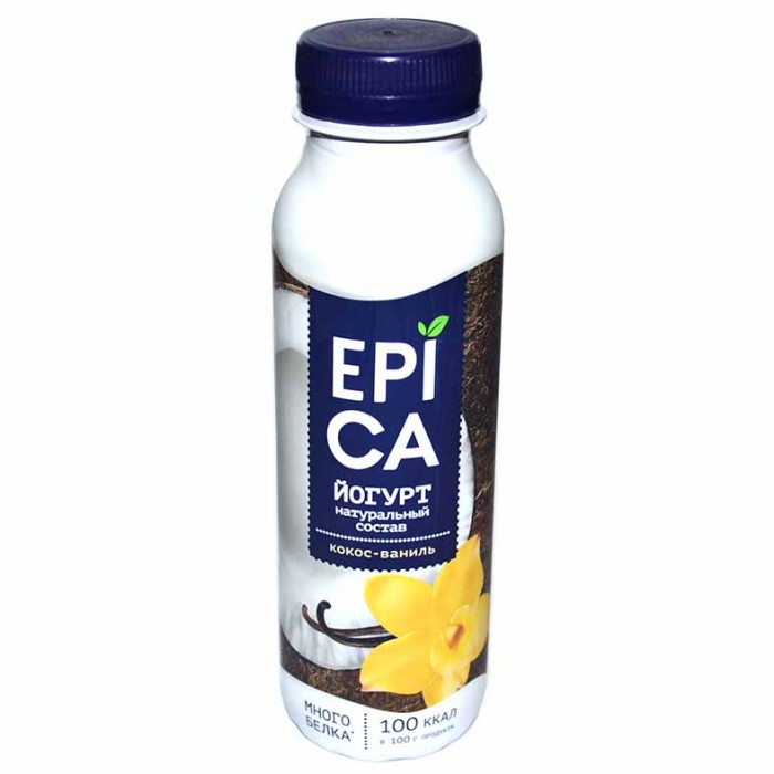 Йогурт питьевой Epica кокос-ваниль 2,5% 290гр пэт