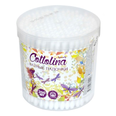 Палочки ватные Cottolina 200шт пэт