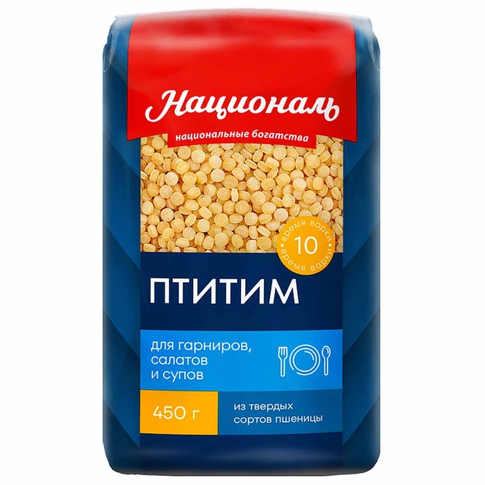 Макароны Националь Птитим из твердых сортов пшеницы 450гр м/у