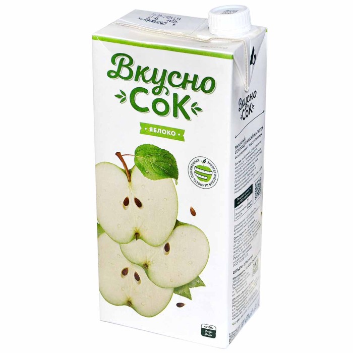 Напиток Вкусно Сок яблоко 0,95мл т/п