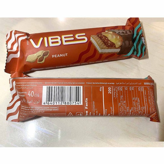Батончик Good Vibes карамель,арахис 40гр м/у