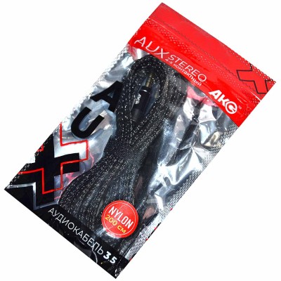 Кабель AUX Акс Nylon нейлоновый 4-контактный 2м