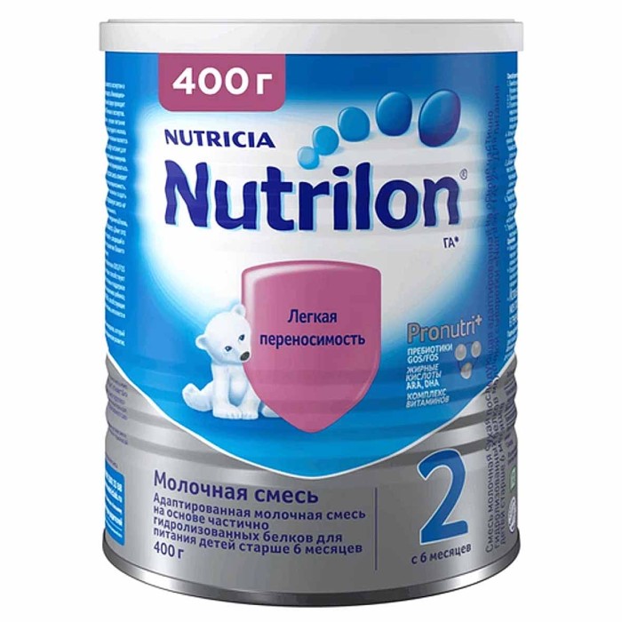 Смесь Nutrilon 2 молочная гипоалергенный с 6мес 400гр ж/б