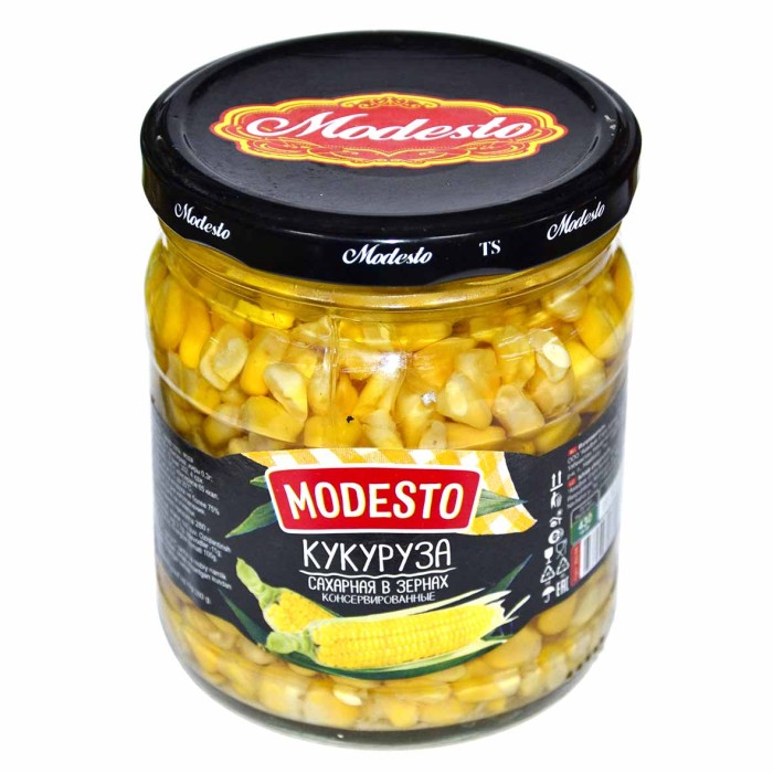 Кукуруза Modesto сладкая 430гр ст/б