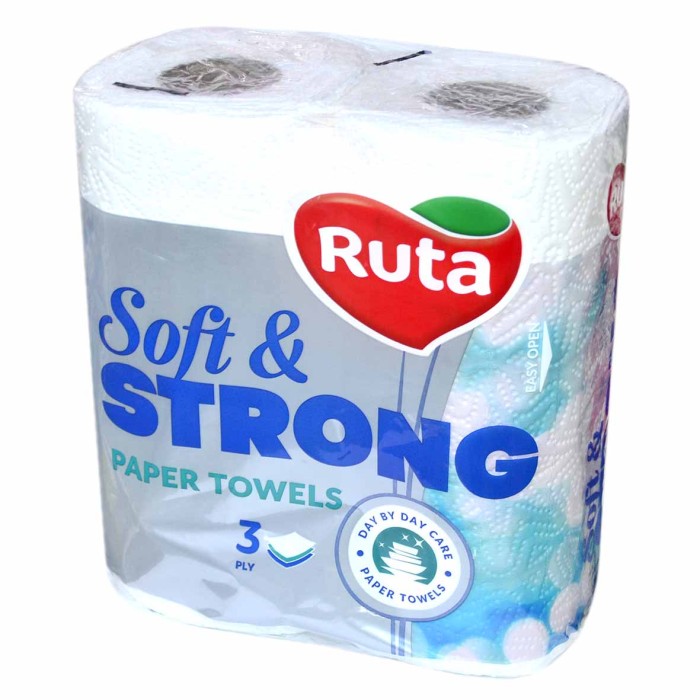 Полотенца бумажные Ruta Белые Soft Strong 3сл 2рул м/у