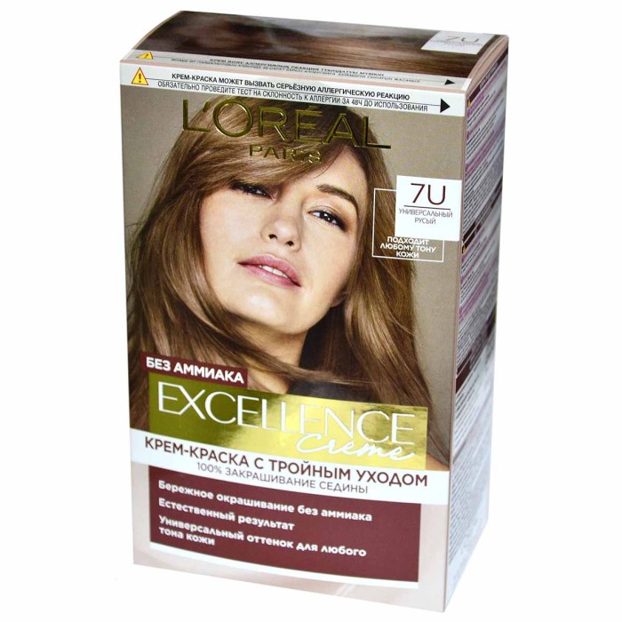 Краска для волос Loreal Exellence 7U Русый к/у