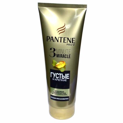Бальзам-ополаскиватель для волос Pantene 3 Minute Miracle Густые и крепкие 200мл пэт