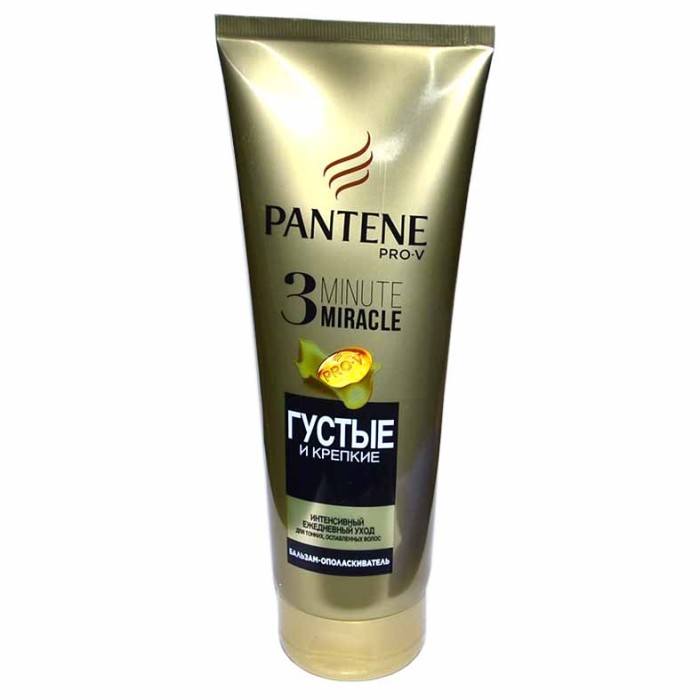 Бальзам-ополаскиватель для волос Pantene 3 Minute Miracle Густые и крепкие 200мл пэт