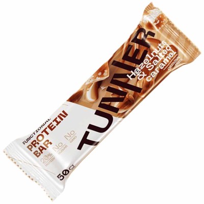 Батончик функциональный Tunner Protein Bar Фундук и соленая карамель 50гр