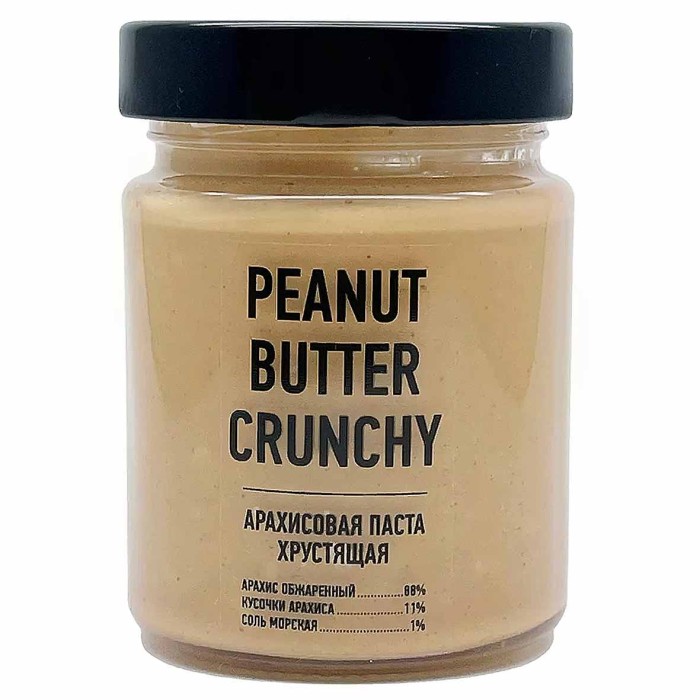 Паста арахисовая Arahis Project Crunchy с кусочками 235гр ст/б