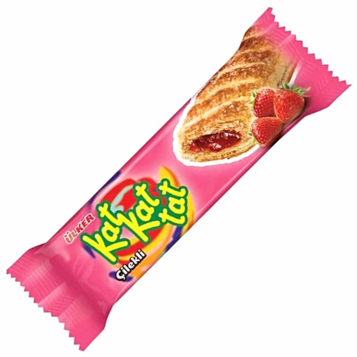 Печенье Kat Kat Tat с кремом из клубничного соуса 25гр м/у
