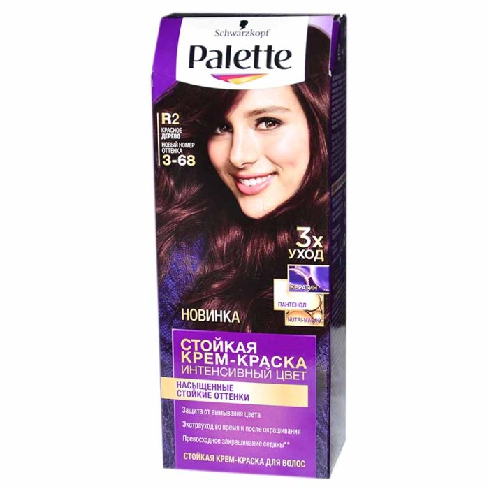 Краска для волос Palette 3-68 Красное дерево 110мл к/у
