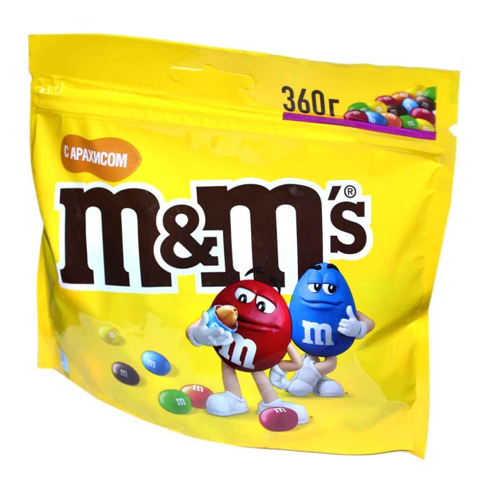 Драже M&Ms с арахисом 360гр д/п