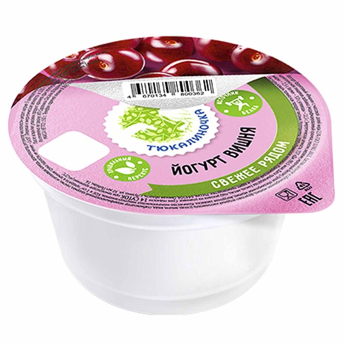 Йогурт Тюкалиночка вишня 5% 150гр пэт