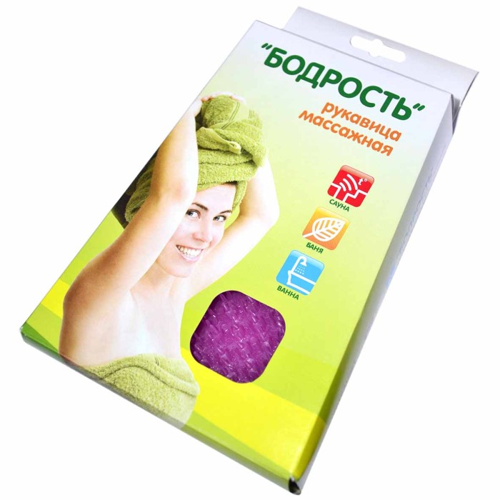 Рукавица массажная Бодрость С57
