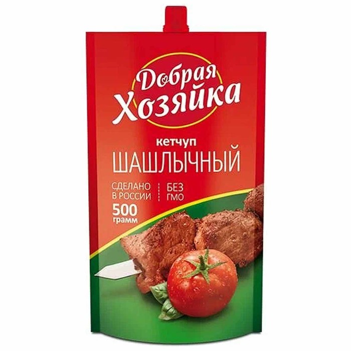 Кетчуп Добрая хозяйка Шашлычный 500гр д/п