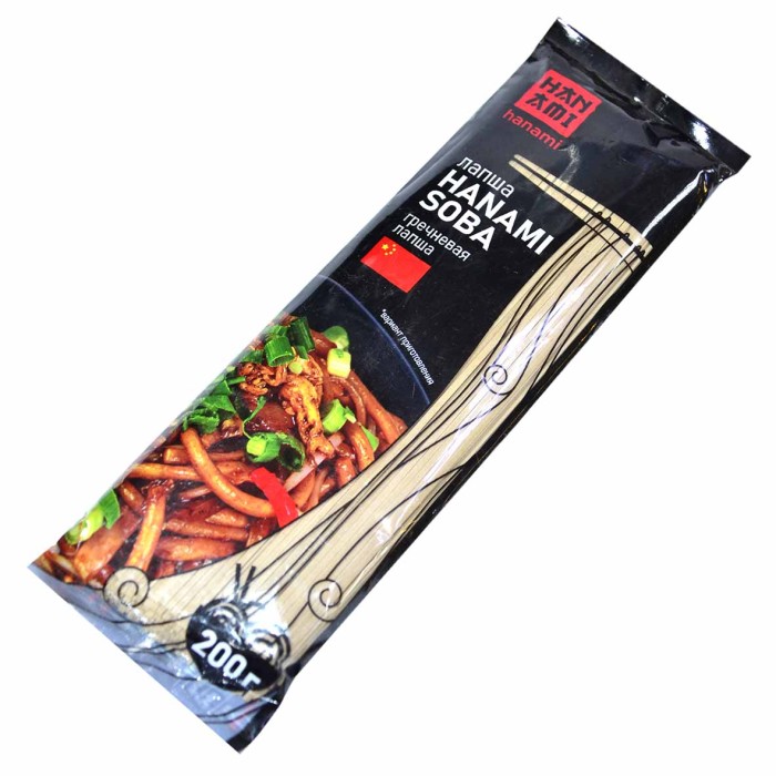 Лапша Hanami Soba 200гр м/у