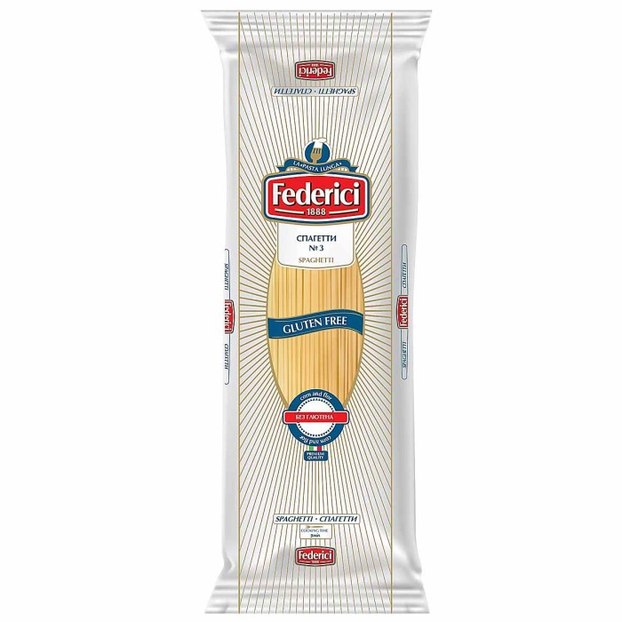 Макароны Federici спагетти №3 без глютена 250гр м/у