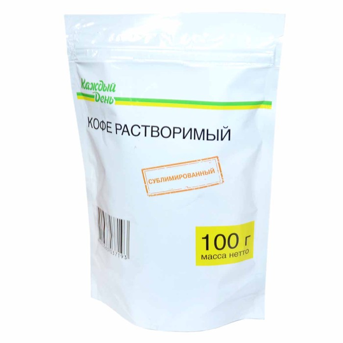Кофе Каждый день сублим раст 100гр д/п