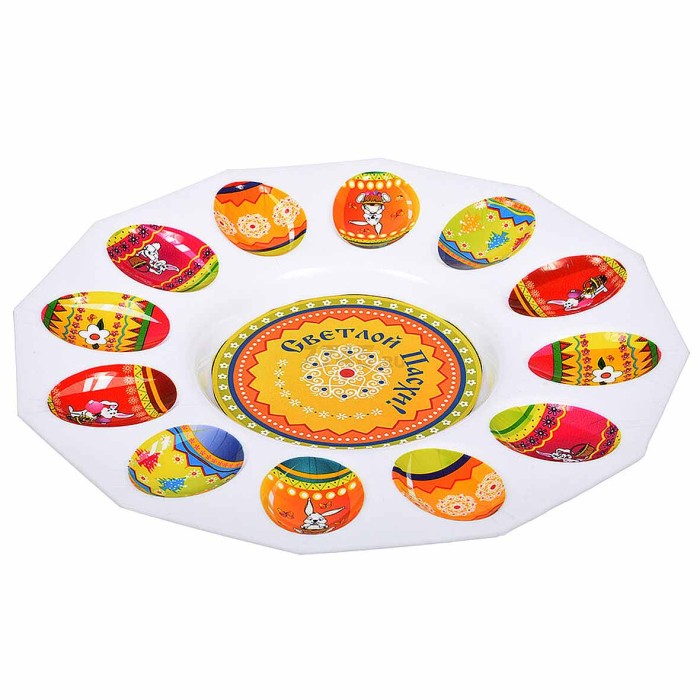 Блюдо Marmiton Пасхальное для кулича и яиц пласт 24,5см арт17076