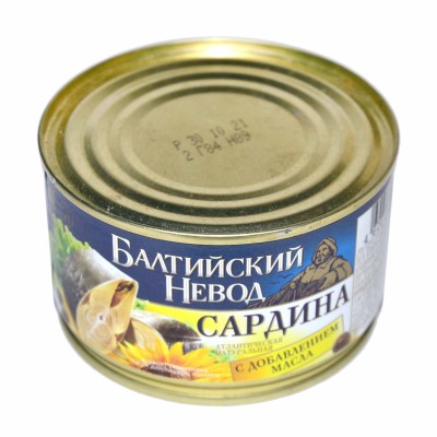 Сардина Балтийский невод с добавлением масла 240гр ж/б