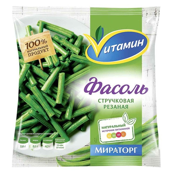 Фасоль стручковая Vитамин 400гр м/у