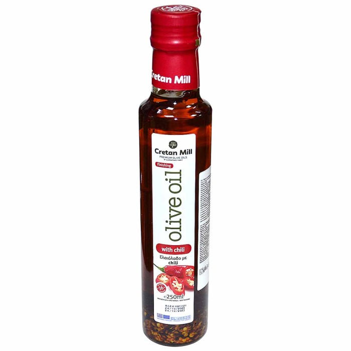 Масло оливковоеCretan Mill Extra Virgin с перцем чили 0,25л ст/б